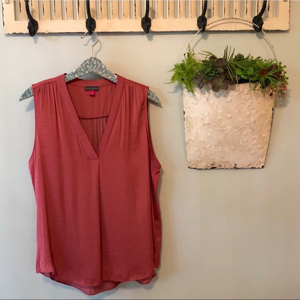 Vince Camuto Mauve Career Sleeveless Top Large L
